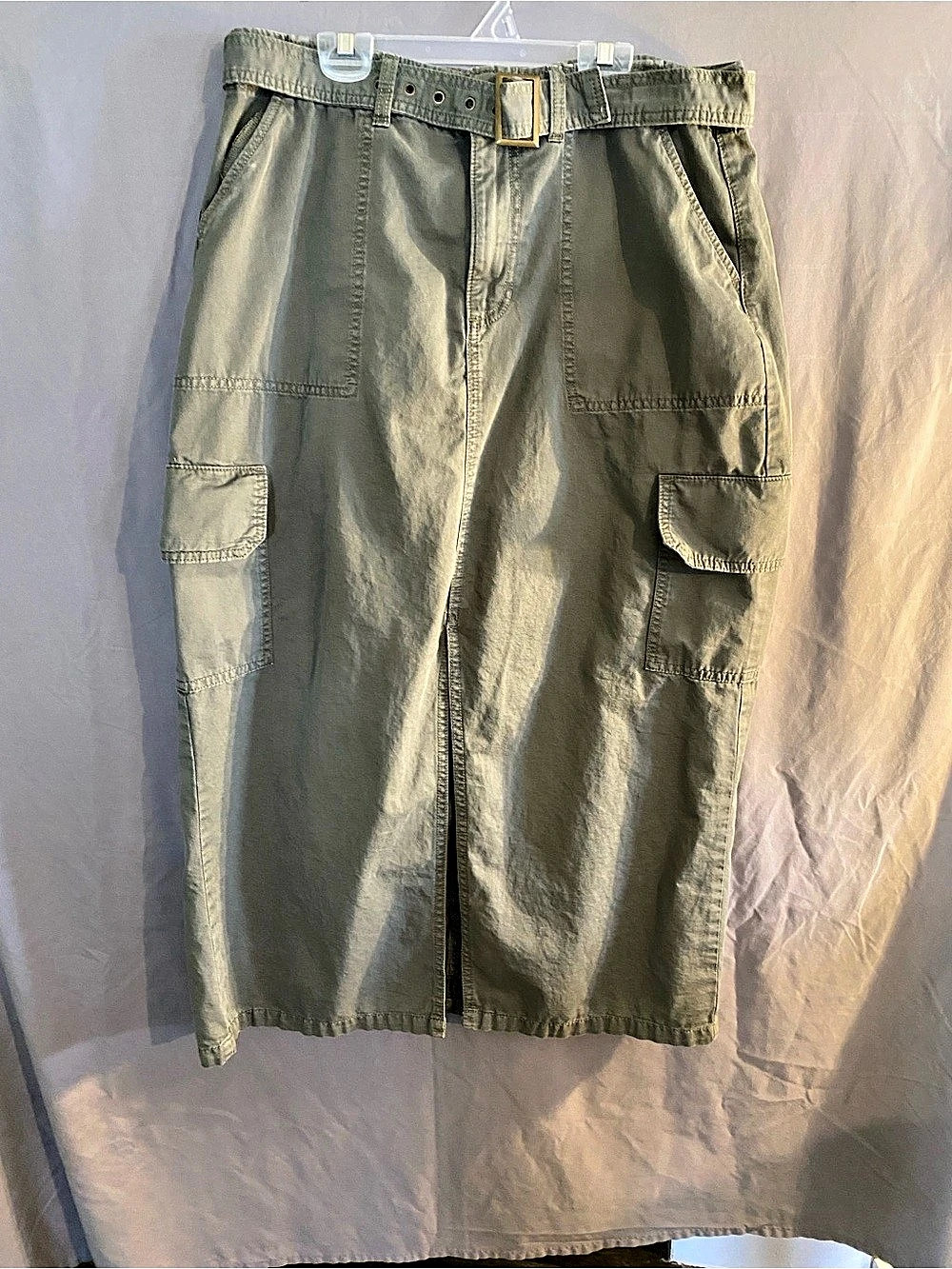 Maurices Women's Cotton Cargo Midi Skirt Size 14